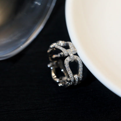 FORCE 10 SILVER DIAMOND RING