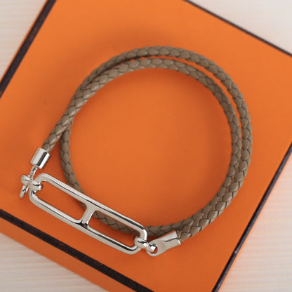 TOULIS DOUBLE TOUR SILVER BRACELET