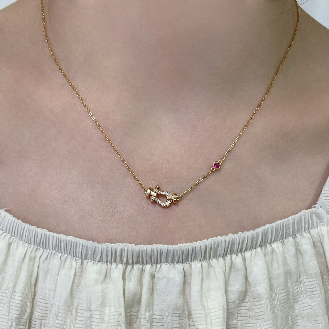 FORCE 10 DIAMOND PINK GOLD NECKLACE