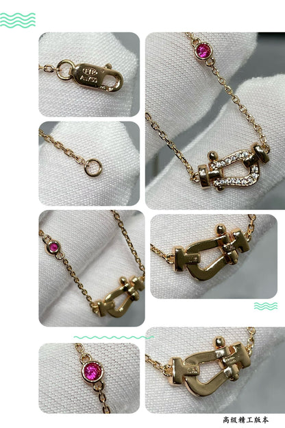 FORCE 10 DIAMOND PINK GOLD NECKLACE