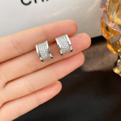 ZERO 1 DIAMOND PAVED EARRINGS