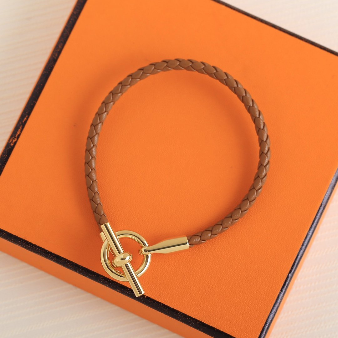 GLENAN GOLD LEATHER BRACELET