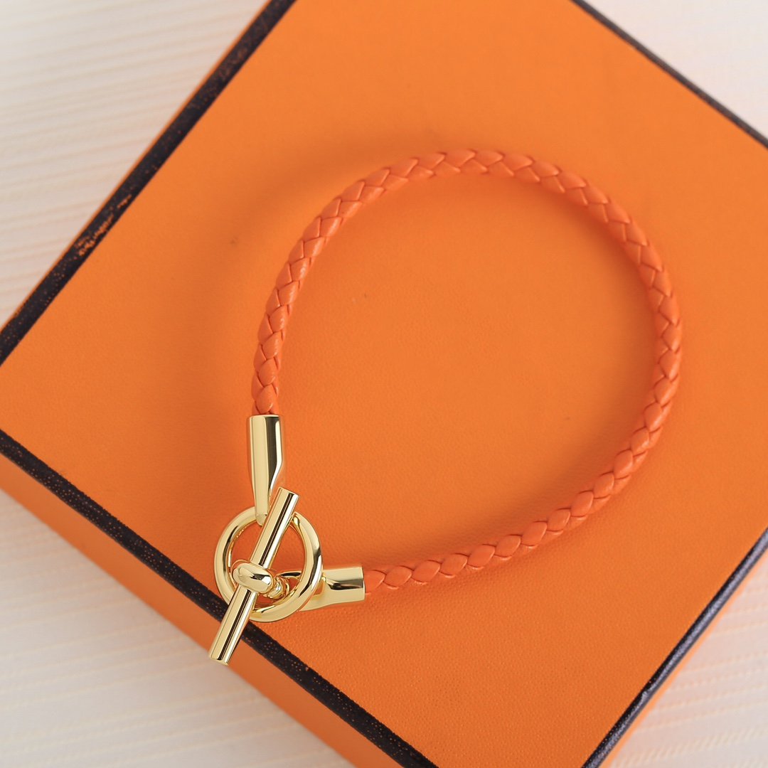 GLENAN GOLD LEATHER BRACELET