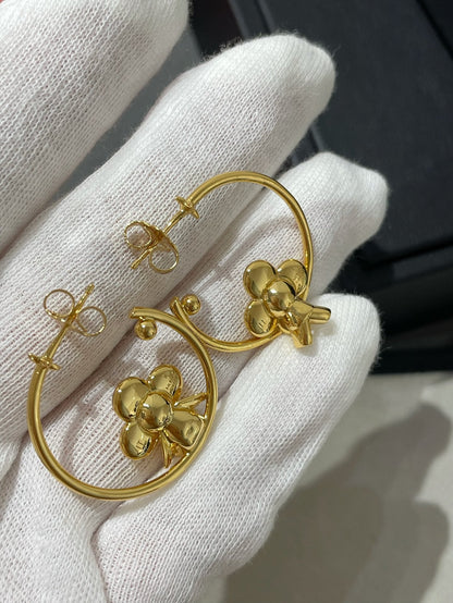 LV VIENVIEN GOLD HOOP EARRINGS