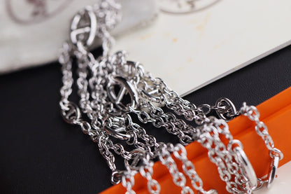 HM FARANDOLE 120 LONG SILVER NECKLACE