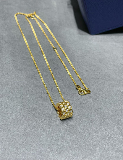 BEE LOVE DIAMOND PAVED 3 ROW NECKLACE