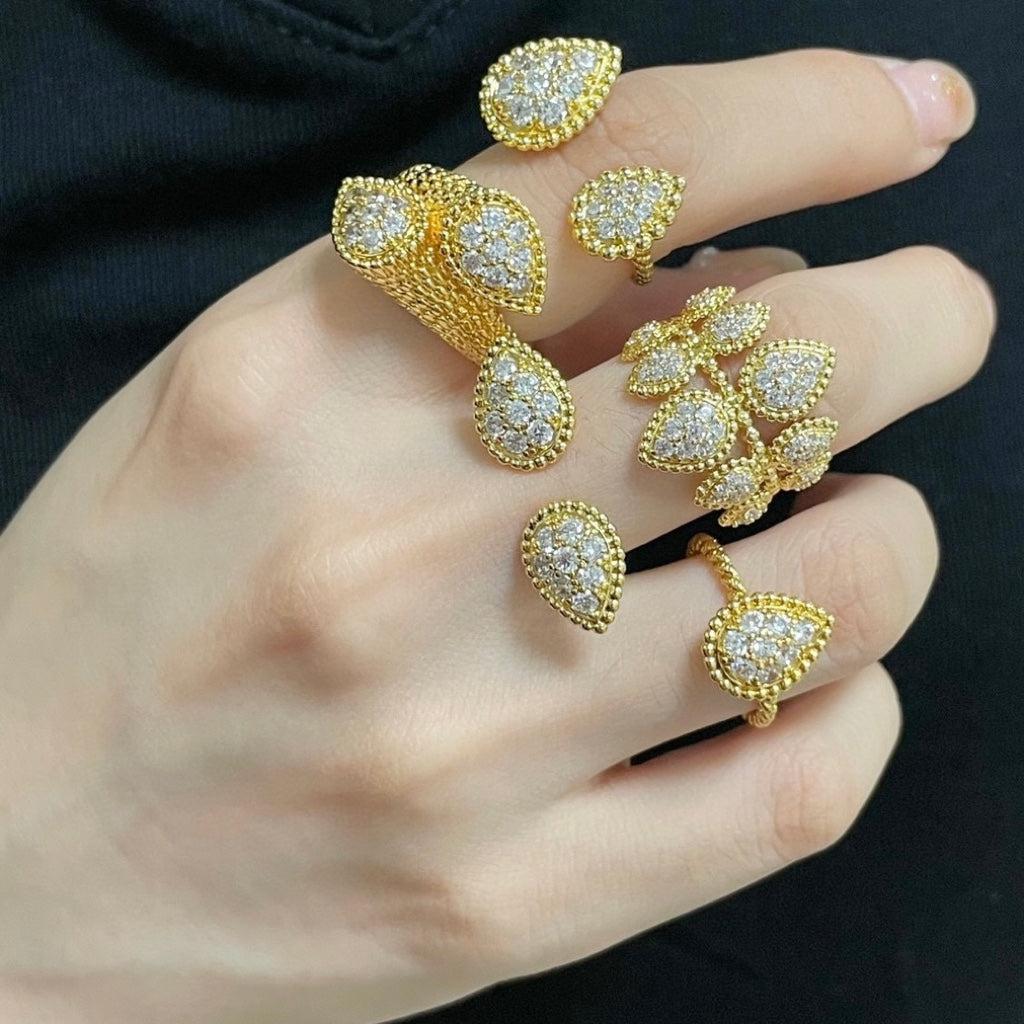 BOHEME DIAMOND PAVED MULTI PATERN RING