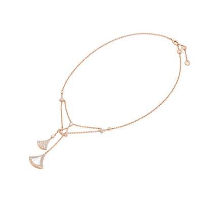 DREAM DOUBLE CHAIN PINK GOLD NECKLACE