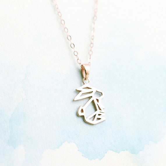 Cute Rabbit Pendant Necklace - Color-Preserving Alloy Jewelry