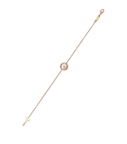 HAPPY HEART BRACELET PINK GOLD 3 DIAMOND