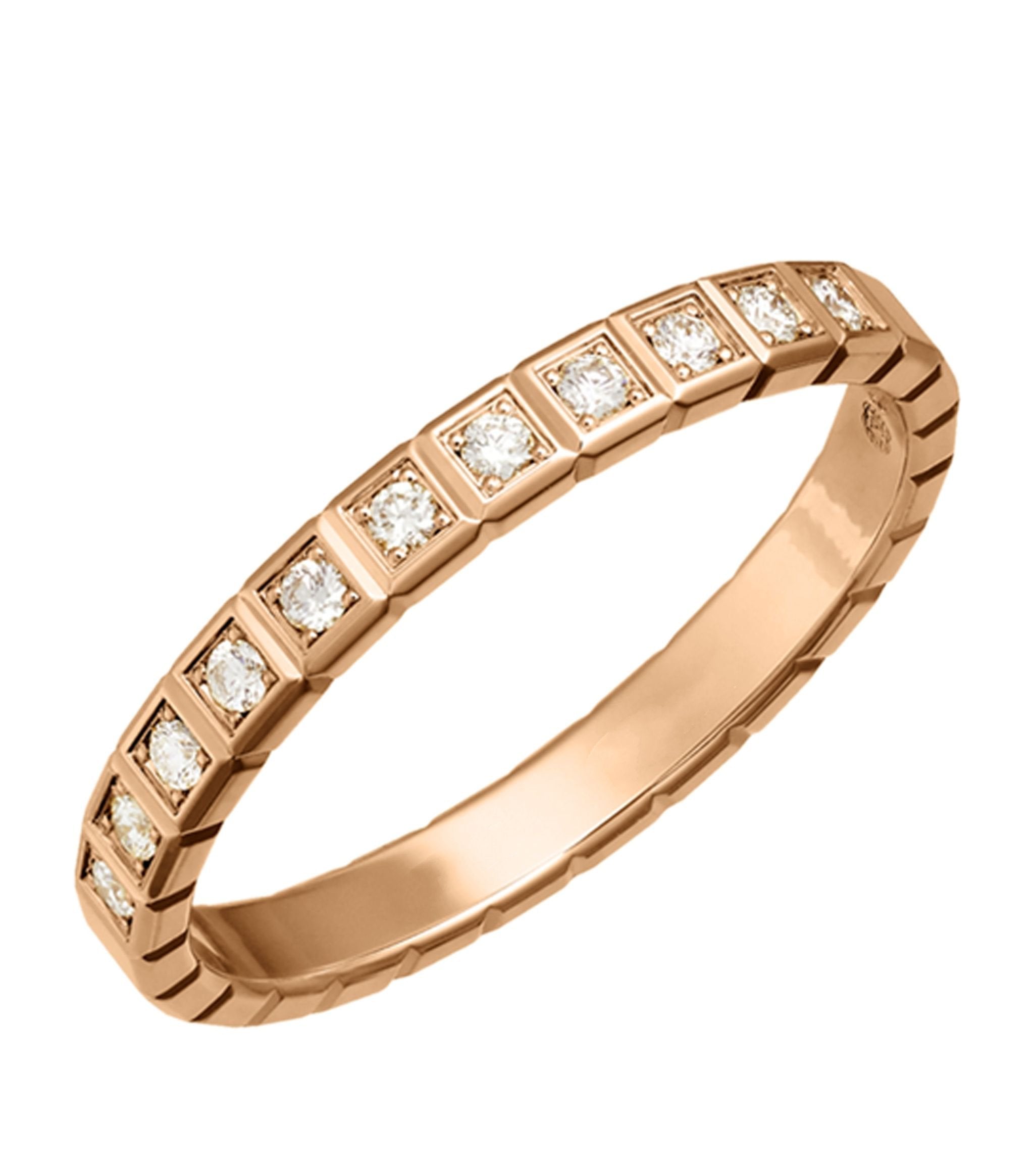 ICE CUBA RING PINK GOLD FULL DIAMOND