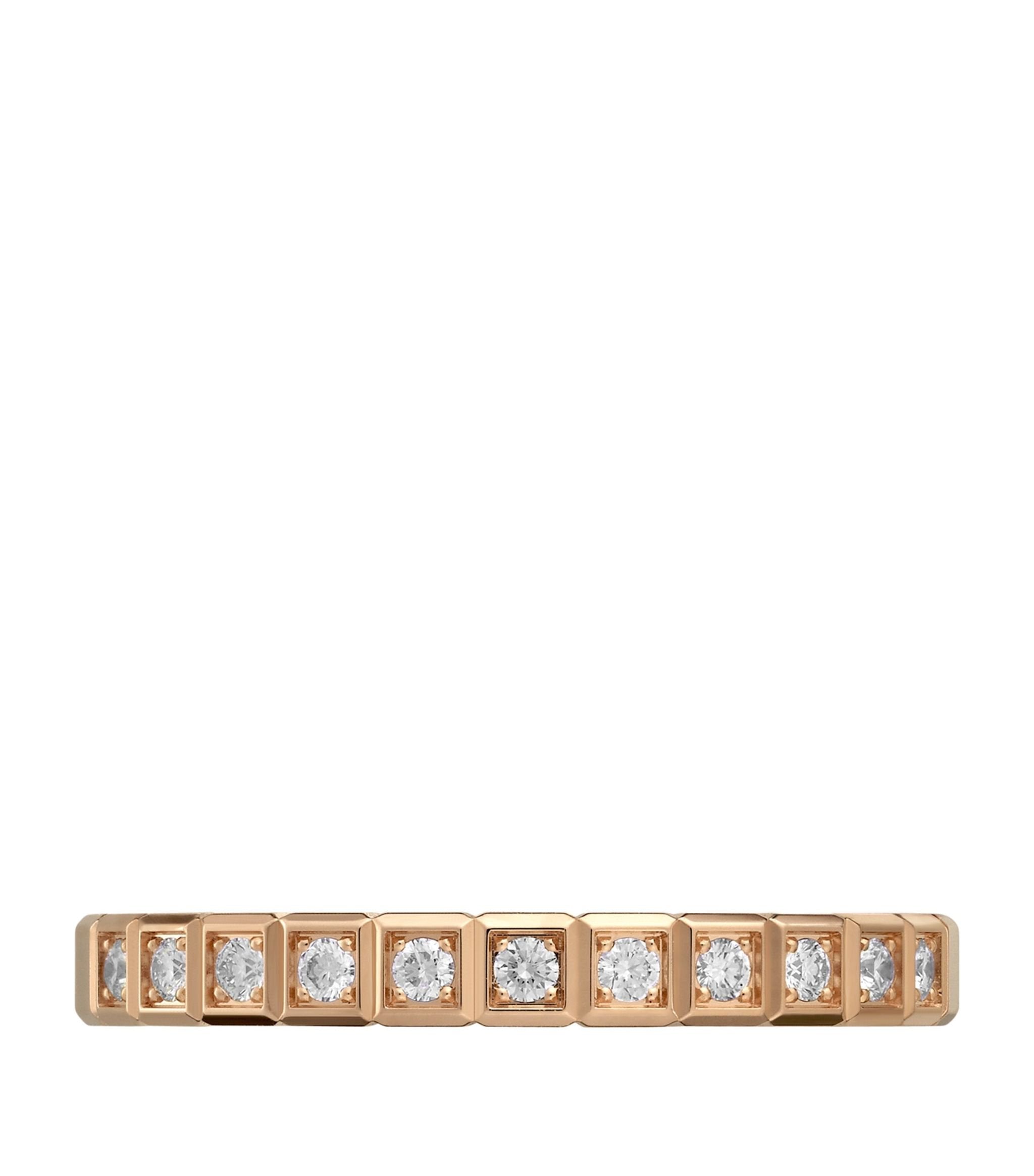 ICE CUBA RING PINK GOLD FULL DIAMOND