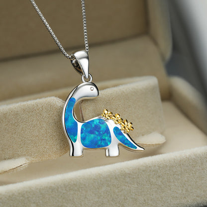 Dinosaur Cartoon Copper Animal Necklace - Unisex