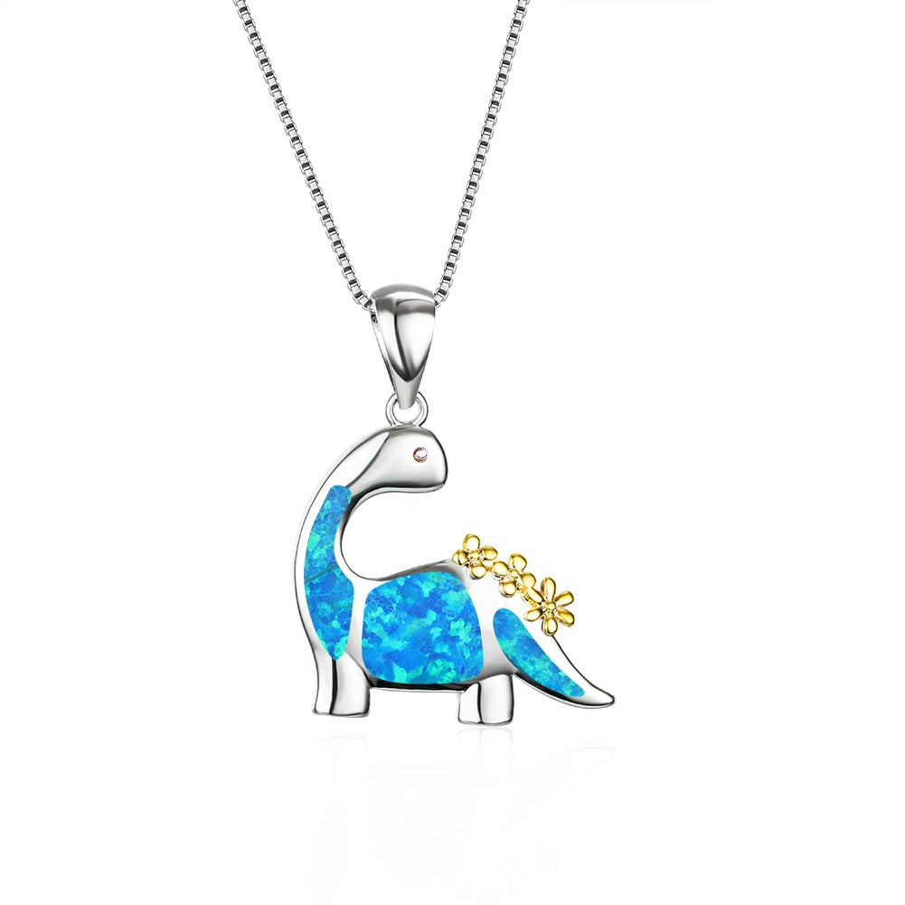 Dinosaur Cartoon Copper Animal Necklace - Unisex