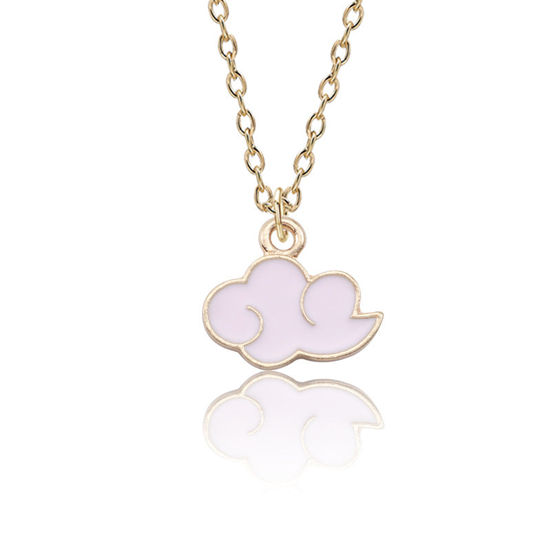 Japanese And Korean Style Small Clouds Multicolor Cartoon Necklace Cute Geometric Wild Clavicle Chain Yiwu Wholesale Jewelry