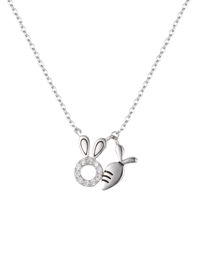 18K Gold Plated Rabbit Necklace - Trendy Cute Jewelry