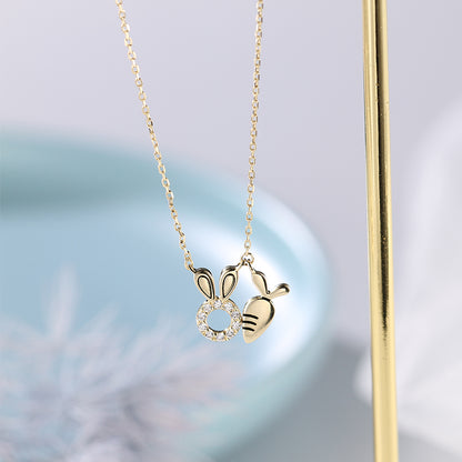 18K Gold Plated Rabbit Necklace - Trendy Cute Jewelry