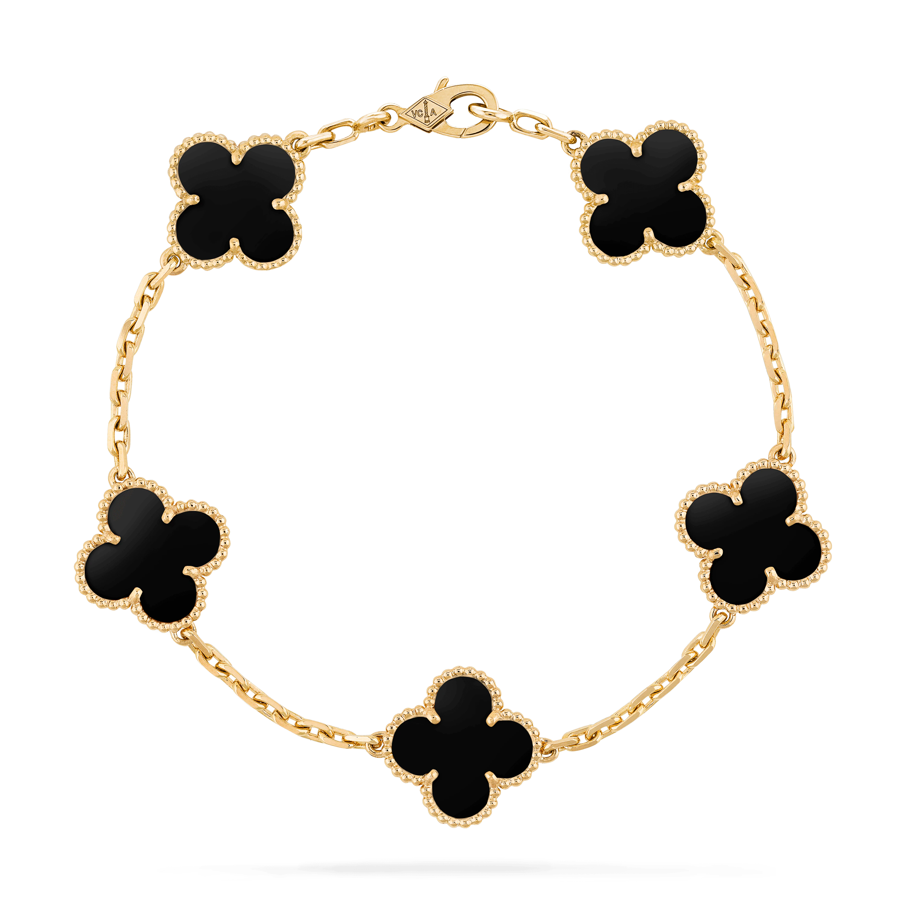 CLOVER BRACELET 5 MOTIFS ONYX