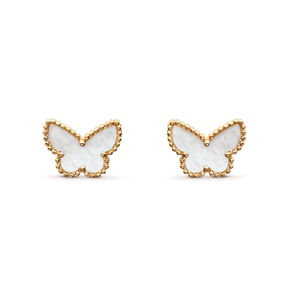 SWEET BUTTERFLY EARSTUDS GOLD MOP