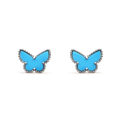 BUTTERFLY TURQUOISE SILVER EARRINGS