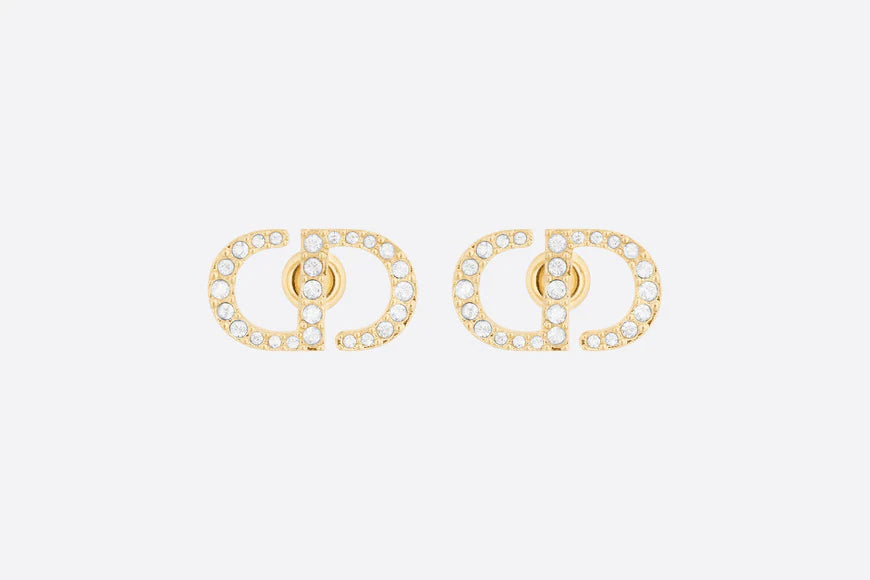 PETIT CD DIAMOND GOLD STUD EARRINGS