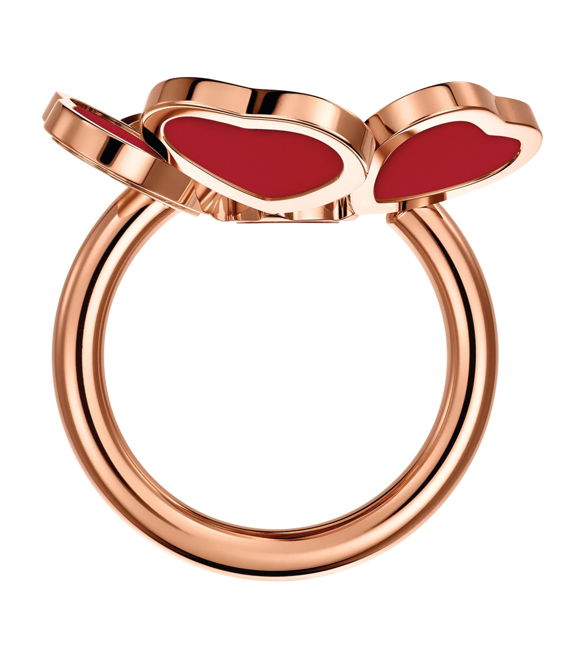 HEART CARNELIAN PINK GOLD RING