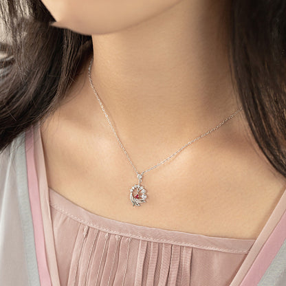 Bai Ze Silver Flower Bud Necklace - Stylish Accessory