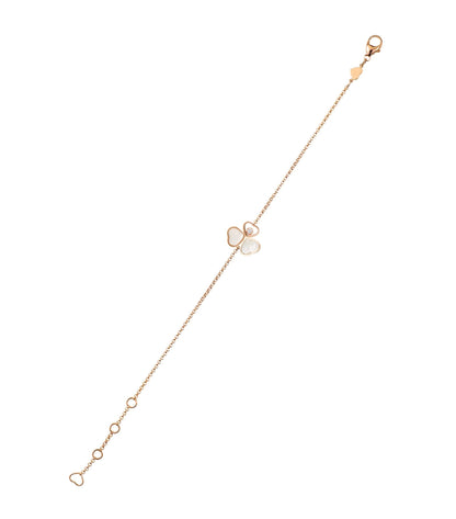 HAPPY HEART MOP BRACELET PINK GOLD DIAMOND