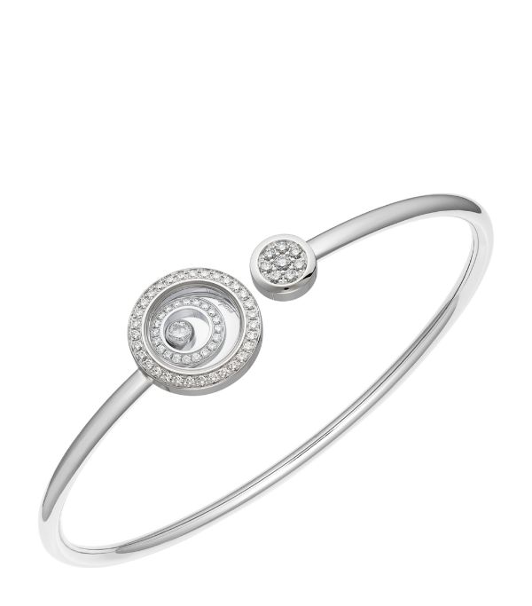 HAPPY SPIRIT BANGLE SILVER DIAMOND BRACELET