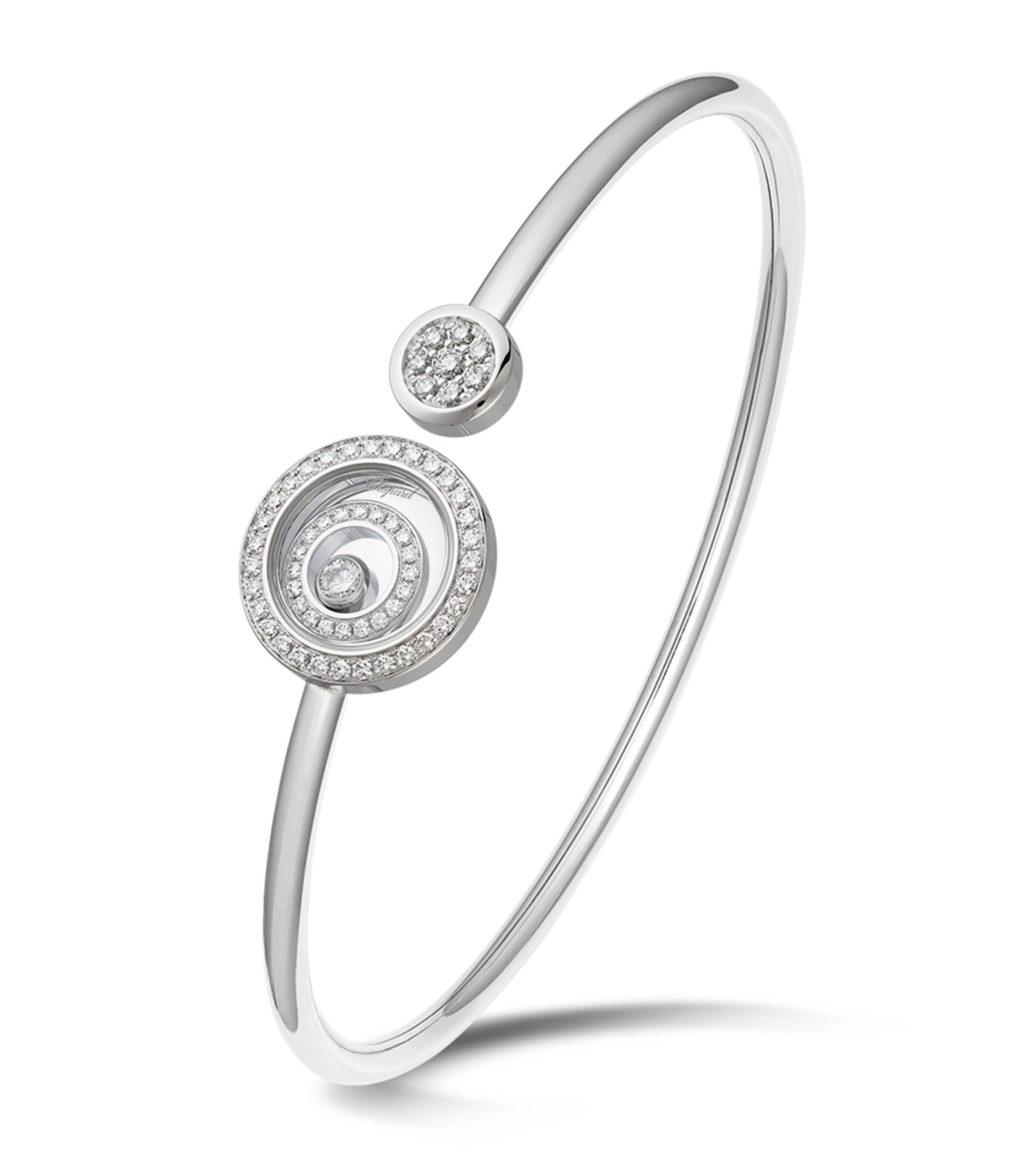 HAPPY SPIRIT BANGLE SILVER DIAMOND BRACELET