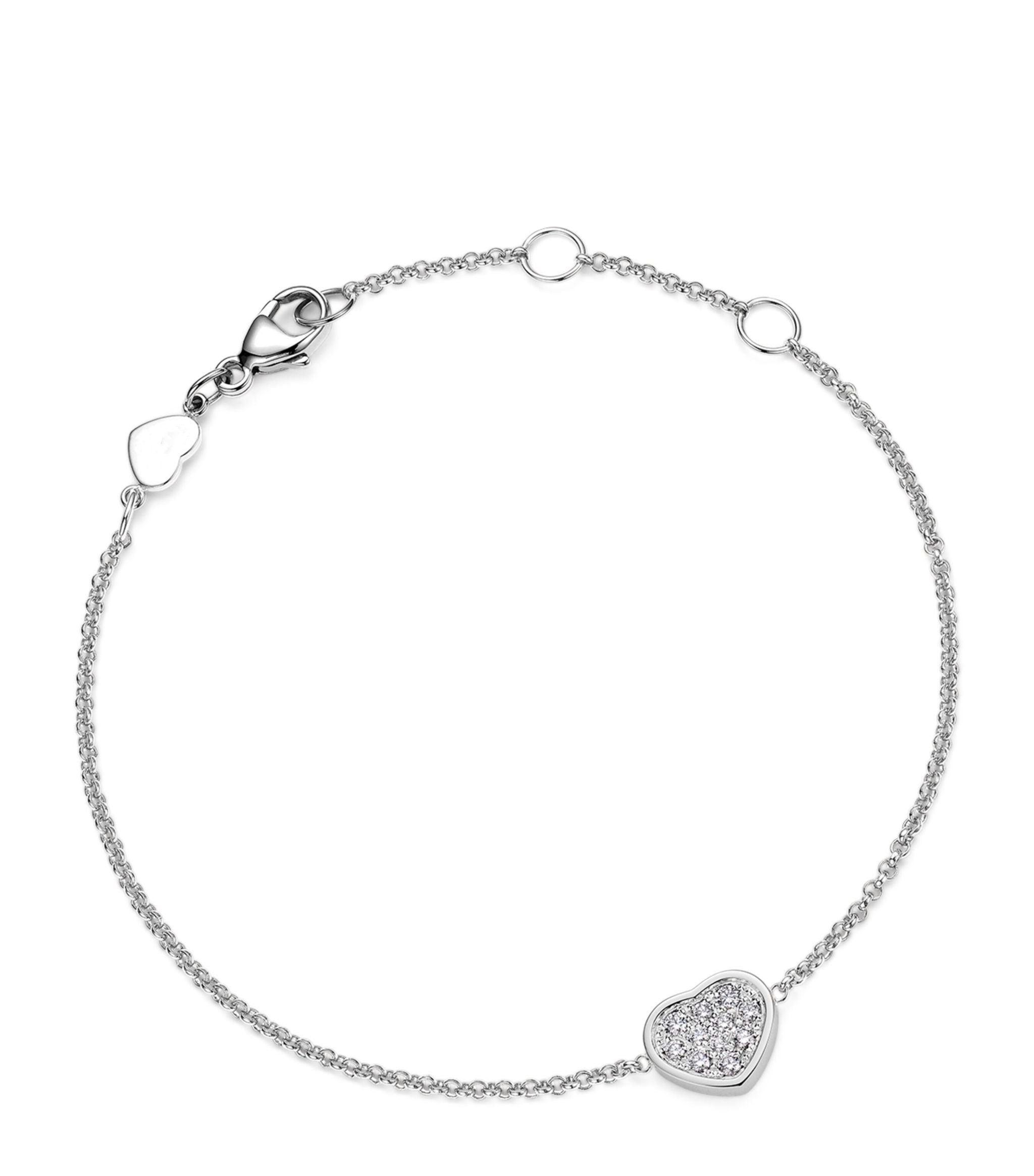 HAPPY HEART SILVER BRACELET DIAMOND