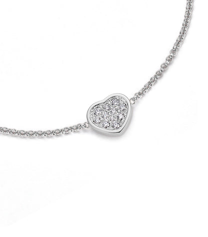 HAPPY HEART SILVER BRACELET DIAMOND