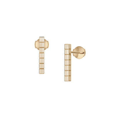 ICE CUBE PINK GOLD EARRINGS