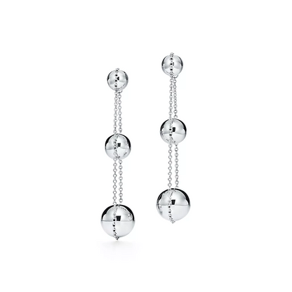 TRIPLE DROP SILVER EARRINGS