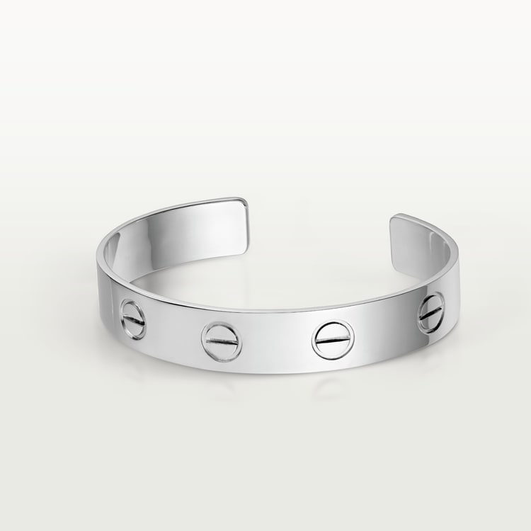 LOVE BRACELET 9MM OPEN CUFF SILVER