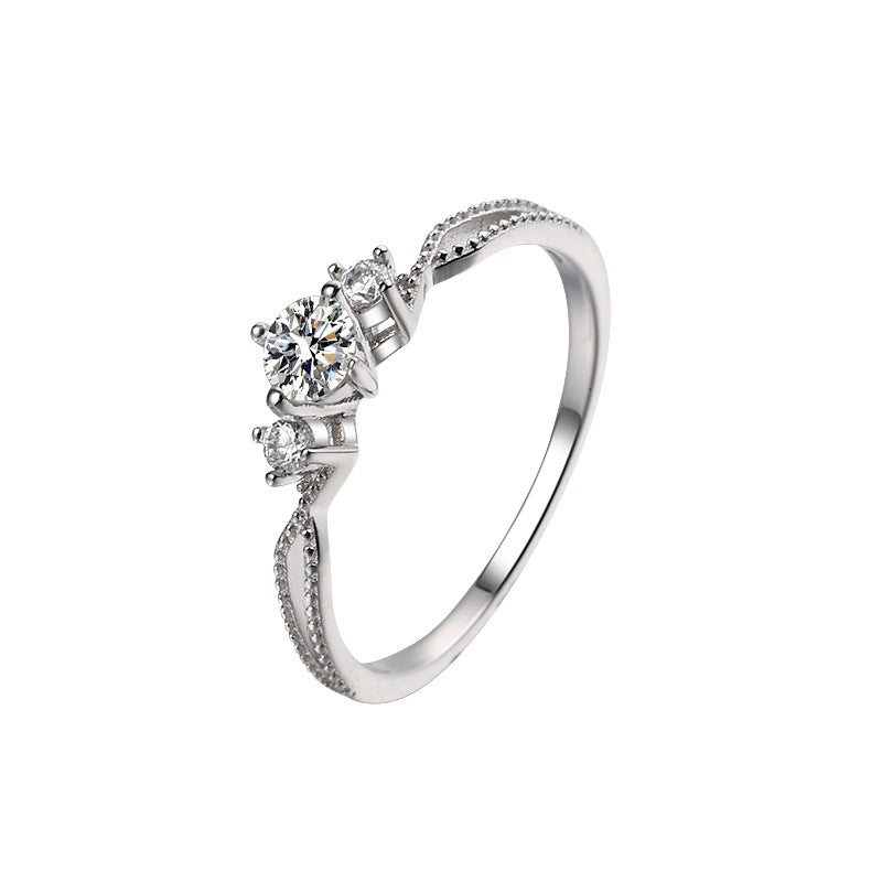 Moissanite Wedding Ring - Timeless Elegance in High-Quality Silver