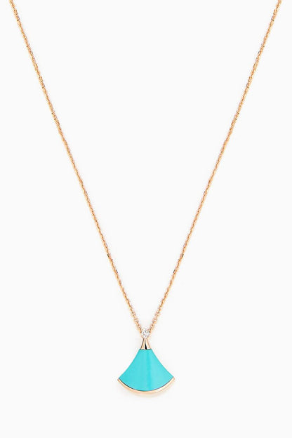 DREAM NECKLACE TURQUOISE PINK GOLD