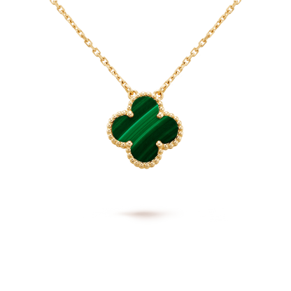 CLOVER MALACHITE NECKLACE