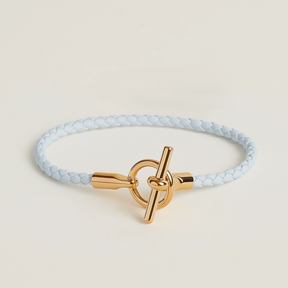 GLENAN H BRACELET LIGHT BLUE CALFSKIN