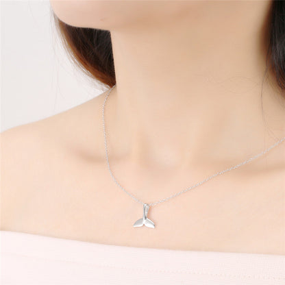 Sterling Silver Whale Tail Necklace