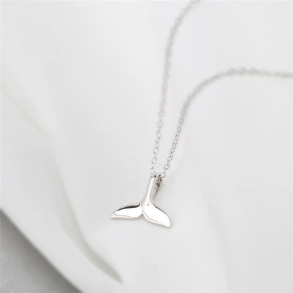 Sterling Silver Whale Tail Necklace