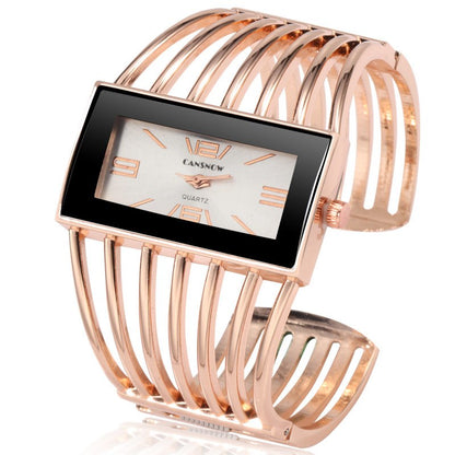 Womens Luxury Fashion Rose Gold Bangle Bracelet Watch