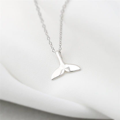 Sterling Silver Whale Tail Necklace