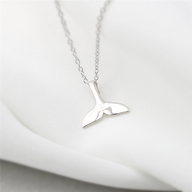 Sterling Silver Whale Tail Necklace