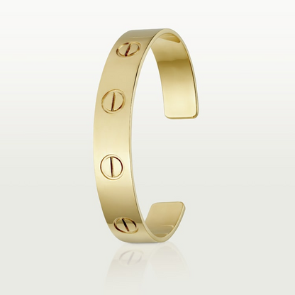 LOVE BRACELET 9MM OPEN CUFF GOLD