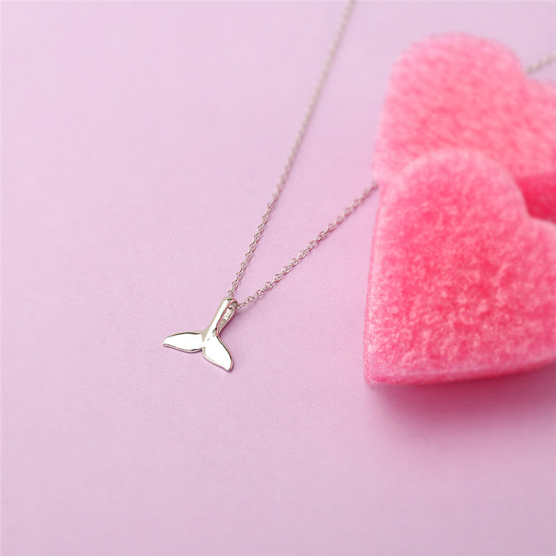 Sterling Silver Whale Tail Necklace