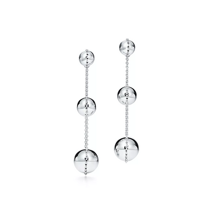 TRIPLE DROP SILVER EARRINGS