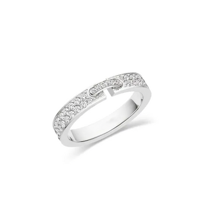 ALLIANCE LIENS ÉVIDENCE PAVED DIAMOND 4MM RING