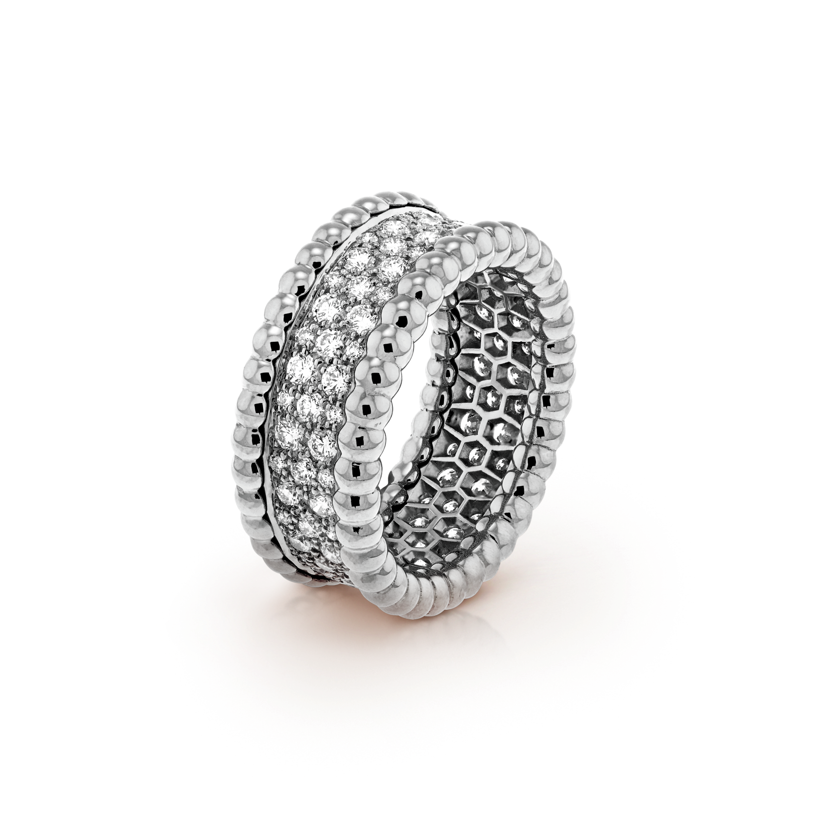 PERLEE 3 ROWS DIAMONDS RING