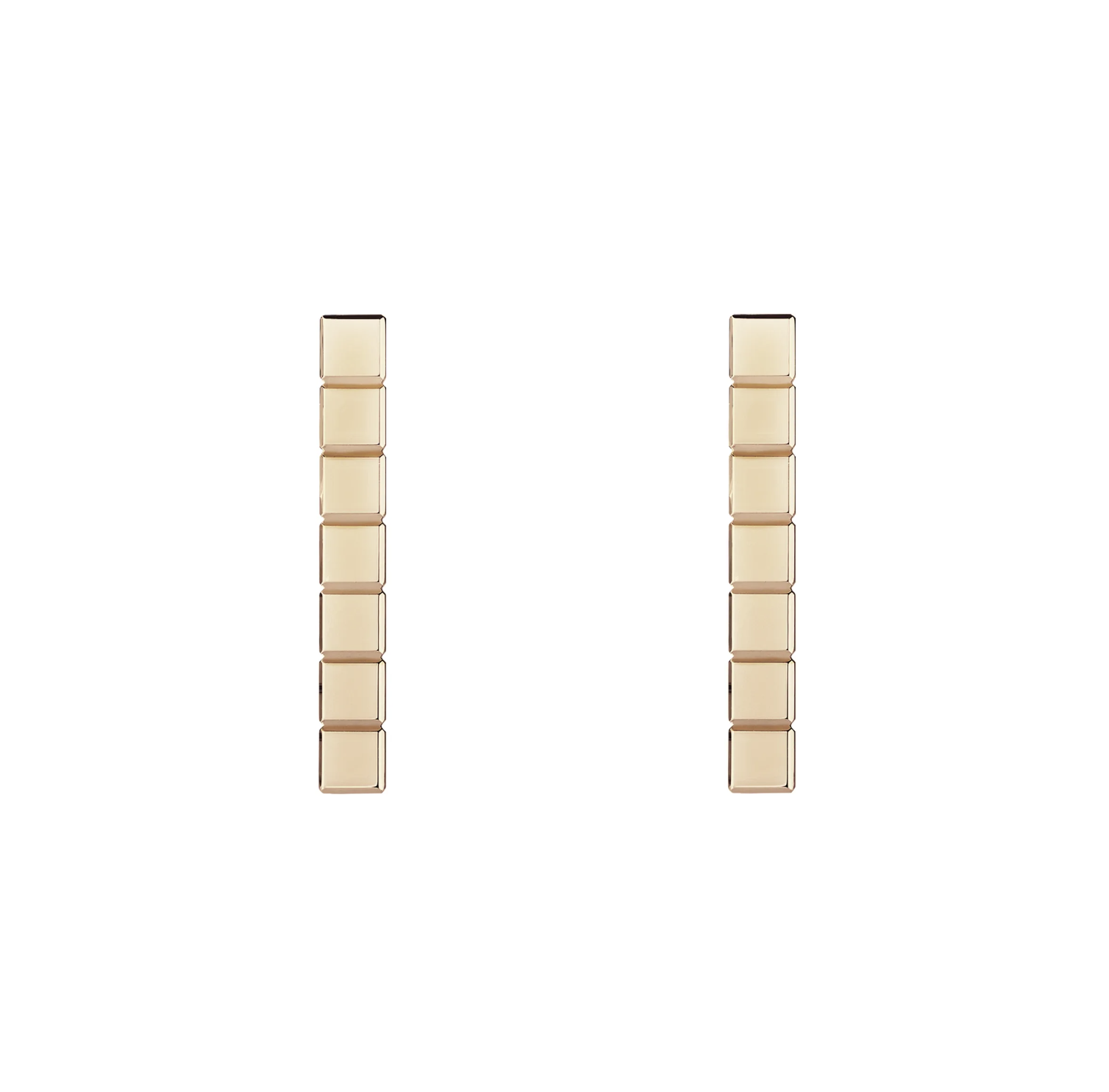 ICE CUBE PINK GOLD EARRINGS